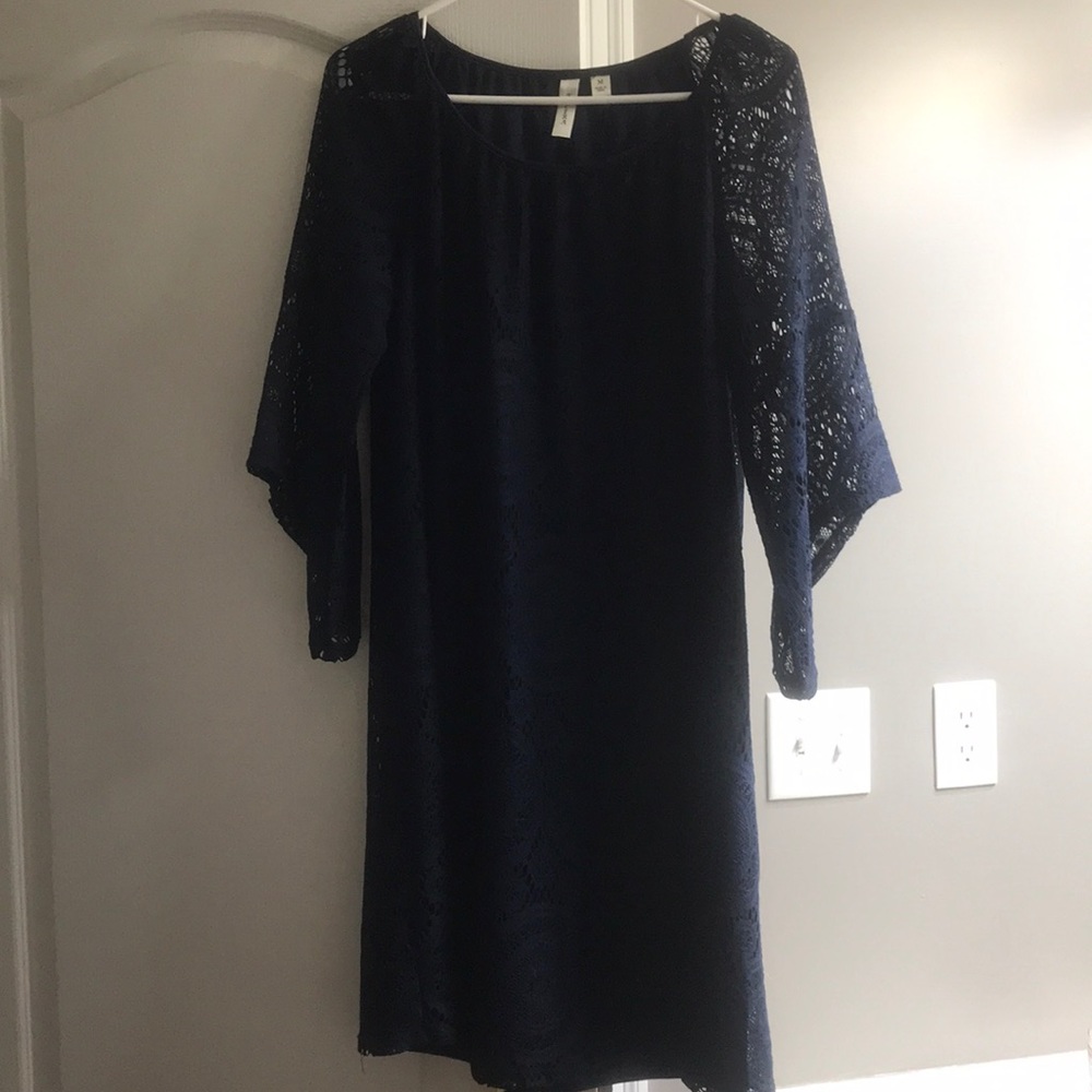 Navy blue lace dress
